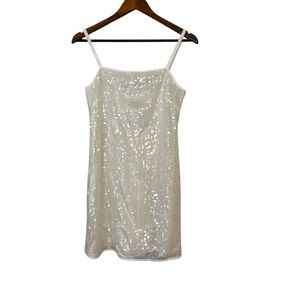 Women's STAUD White Sequin Mini Dress